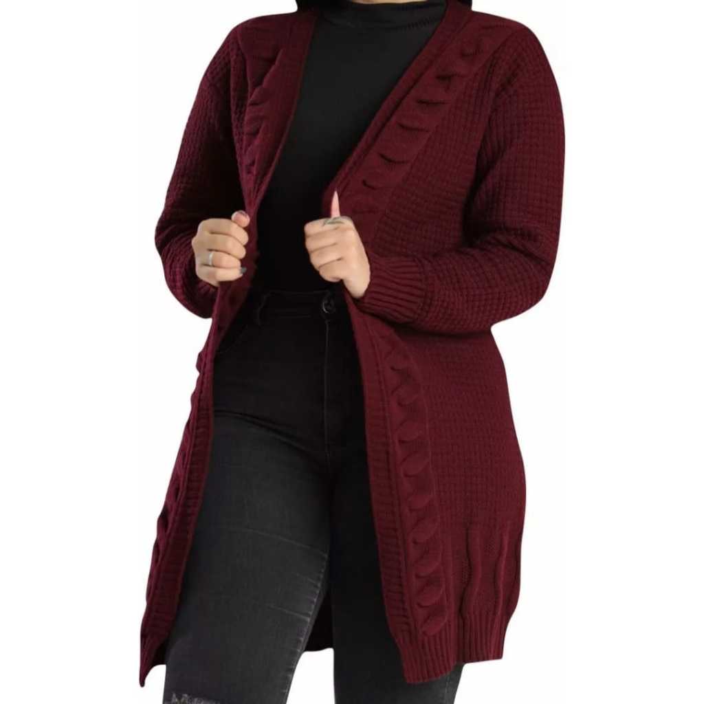 Blusa Casaco Inverno Agasalho Roupa Feminina Tricô Lã MAITE PLUS SIZE
