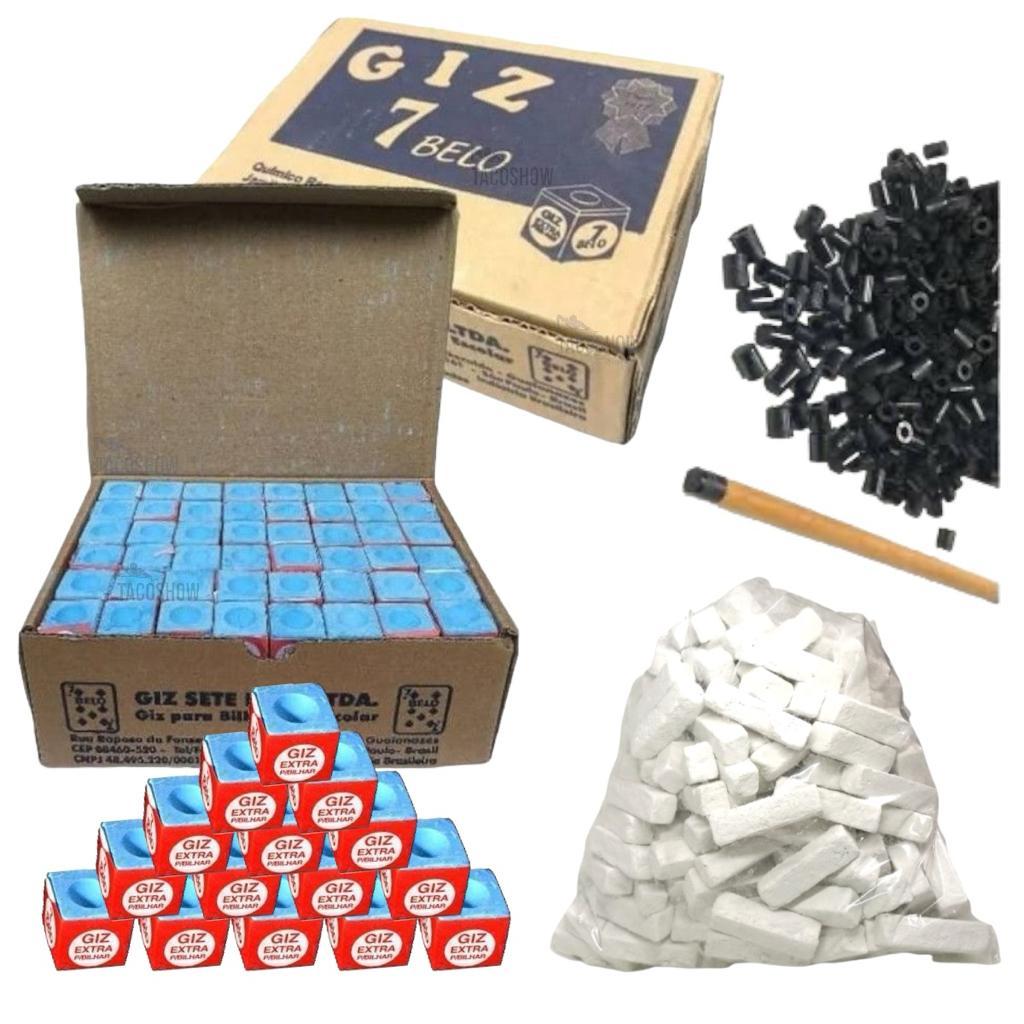 Giz Azul 7 Belo Bilhar Giz Branco Quadrado Para Taco OU E Ponteiras Virola Rista de Taco Sinuca em Oferta na Shopee