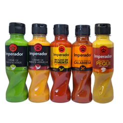 Mix de Molhos de Pimentas Imperador kit com 5 unidades de 145ml
