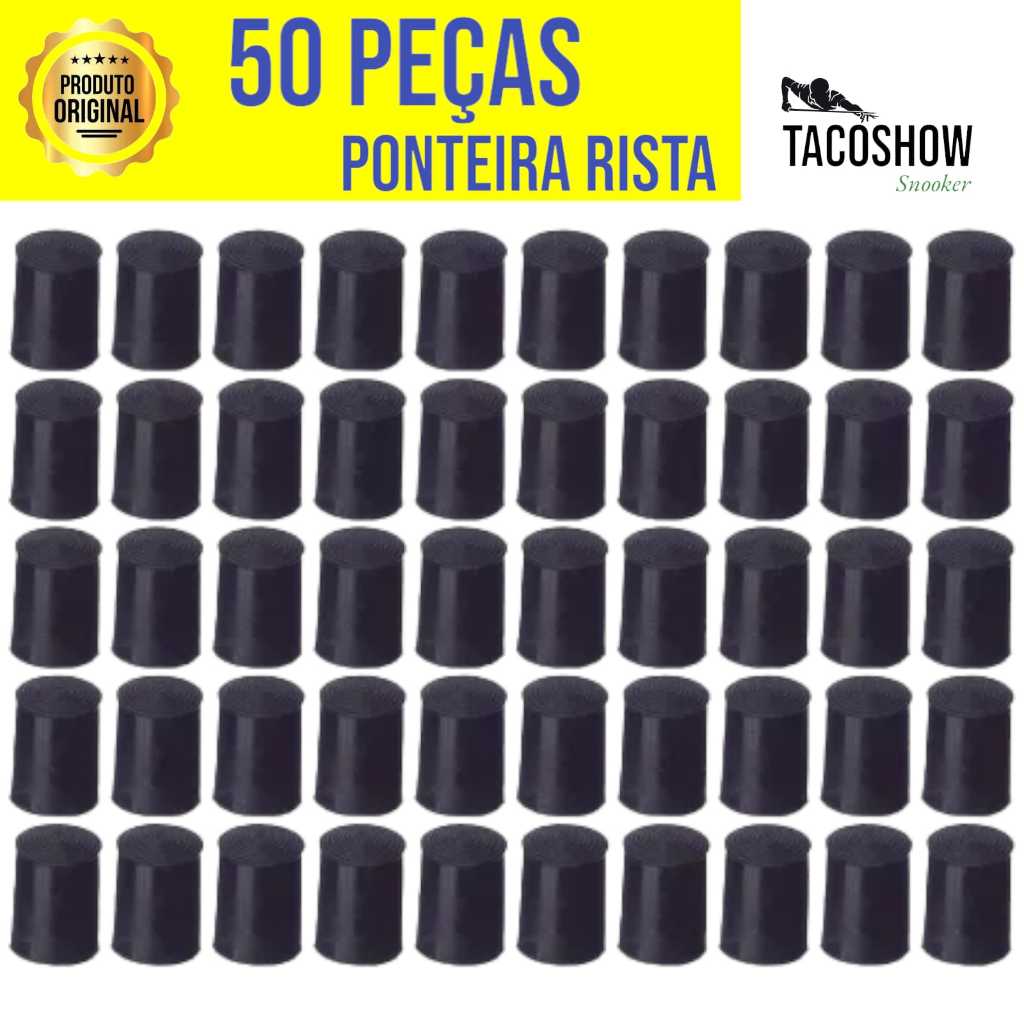 Ponteira Plástica Virola Rista Ponta de Taco de Sinuca Bilhar Snooker 100 50 20 e 12 Un