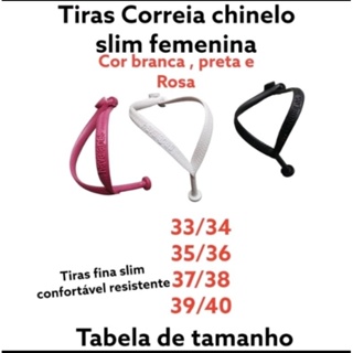 2 pares de correias tiras slim feminino  com logomarca escrito em Oferta na Shopee