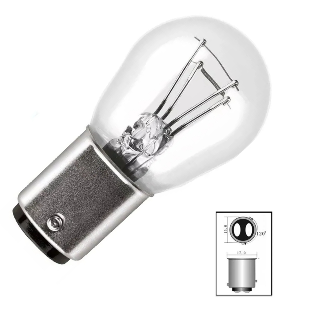 Lampada 2 Polos Freio 12V 1034 - PINO DESENCONTRADO P21/5W - Lanterna do carro Original Philips
