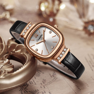 Sunlifex Relógio Feminino Elegante, Quartzo com Pulseira de Couro, À Prova d'Água, Caixa Original