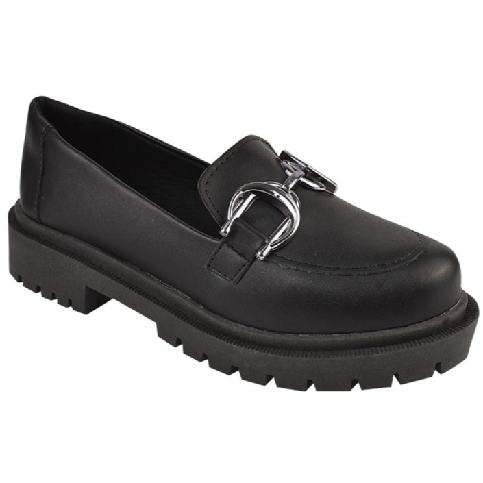 Mocassim Feminino Sola Tratorada Oxford Bridao Plataforma Leve e Confortável