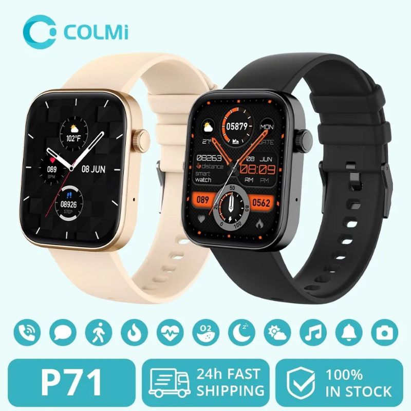 Smartwatch Colmi P71 relógio inteligente a prova D'água original