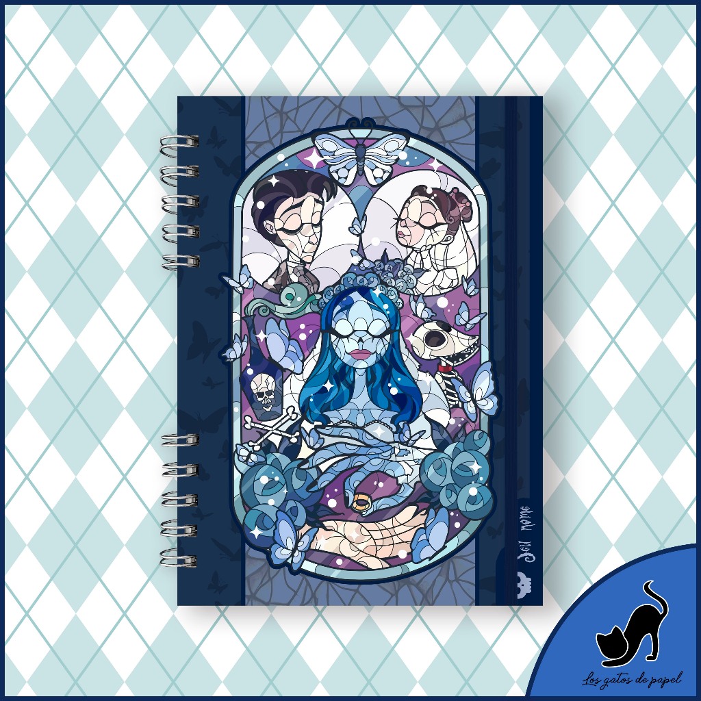 Caderno personalizado com marcador de página - A Noiva Cadáver / Corpse Bride em Oferta na Shopee