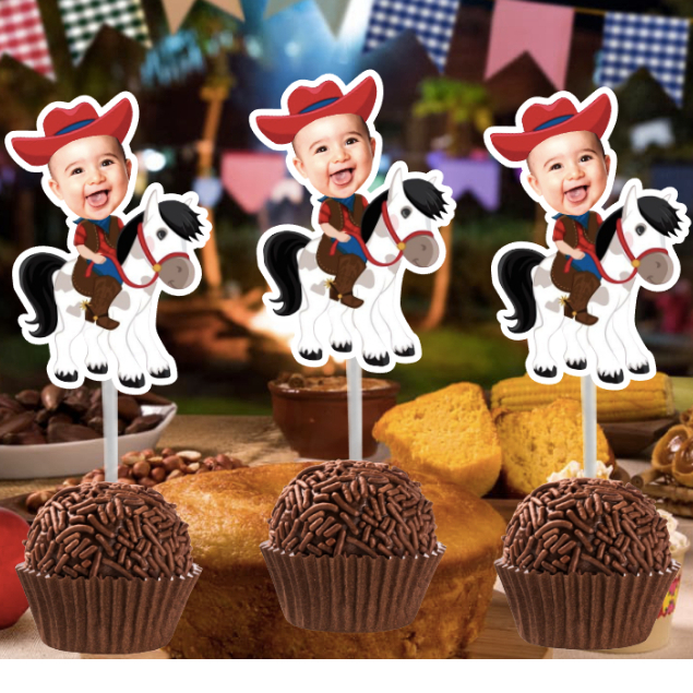 topper docinhos, Festa junina, arraiá, quadrilha,  corpinho com rostinho, doces festa junin arraiá em Oferta na Shopee