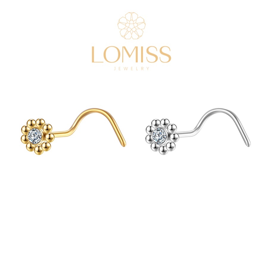 Piercing Nostril Mini Ponto De Luz Aço Cirúrgico Florzinha em Oferta na Shopee