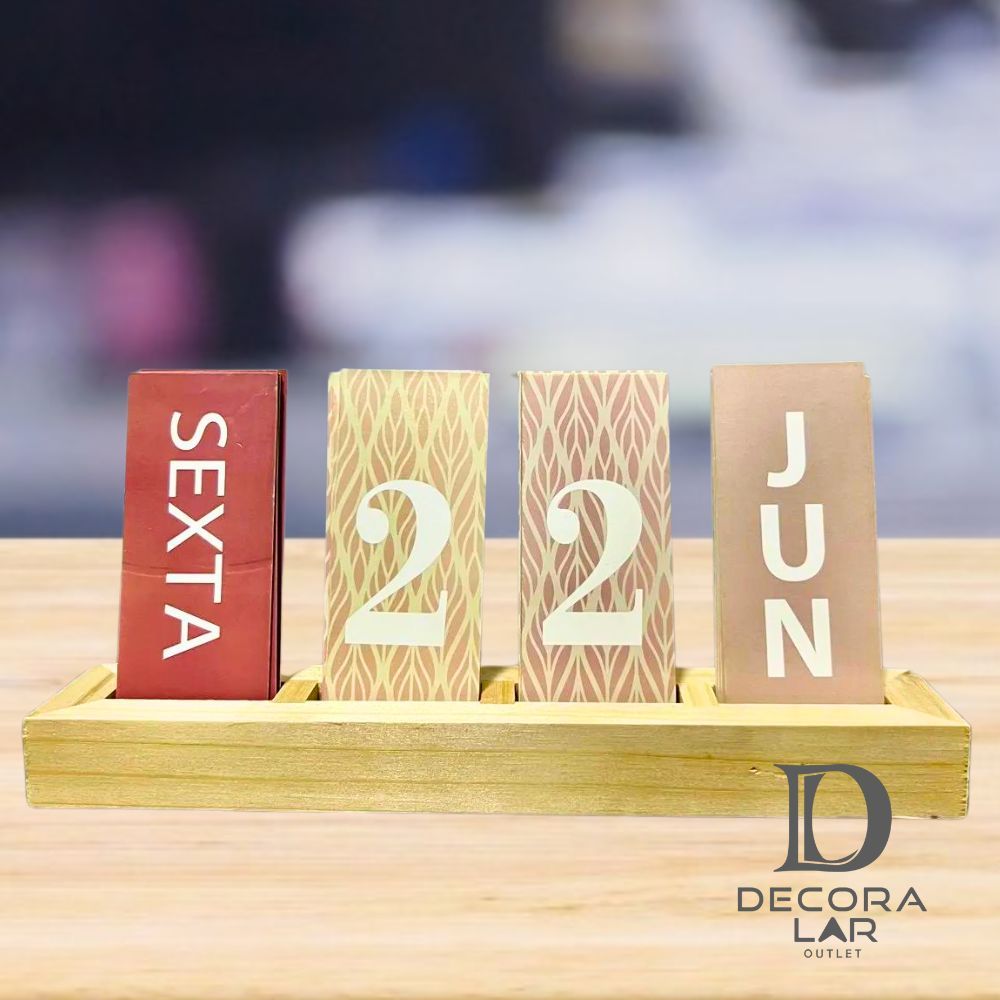Calendário de Mesa Decorativo com Plaquinhas para Mesa Escritório Decoração Casa em Oferta na Shopee