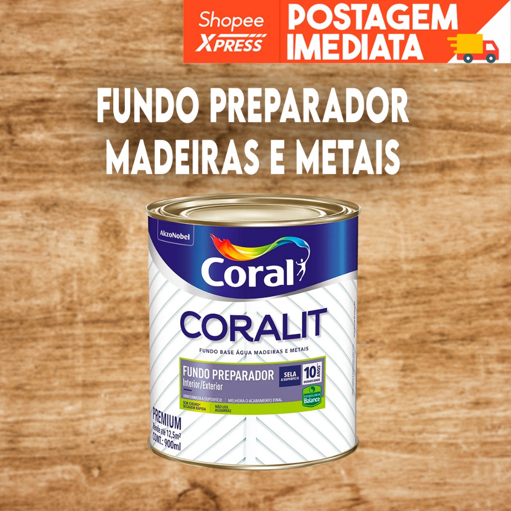 Fundo Preparador Balance Premium Coralit 900ml P/ Madeiras e Metais Coral