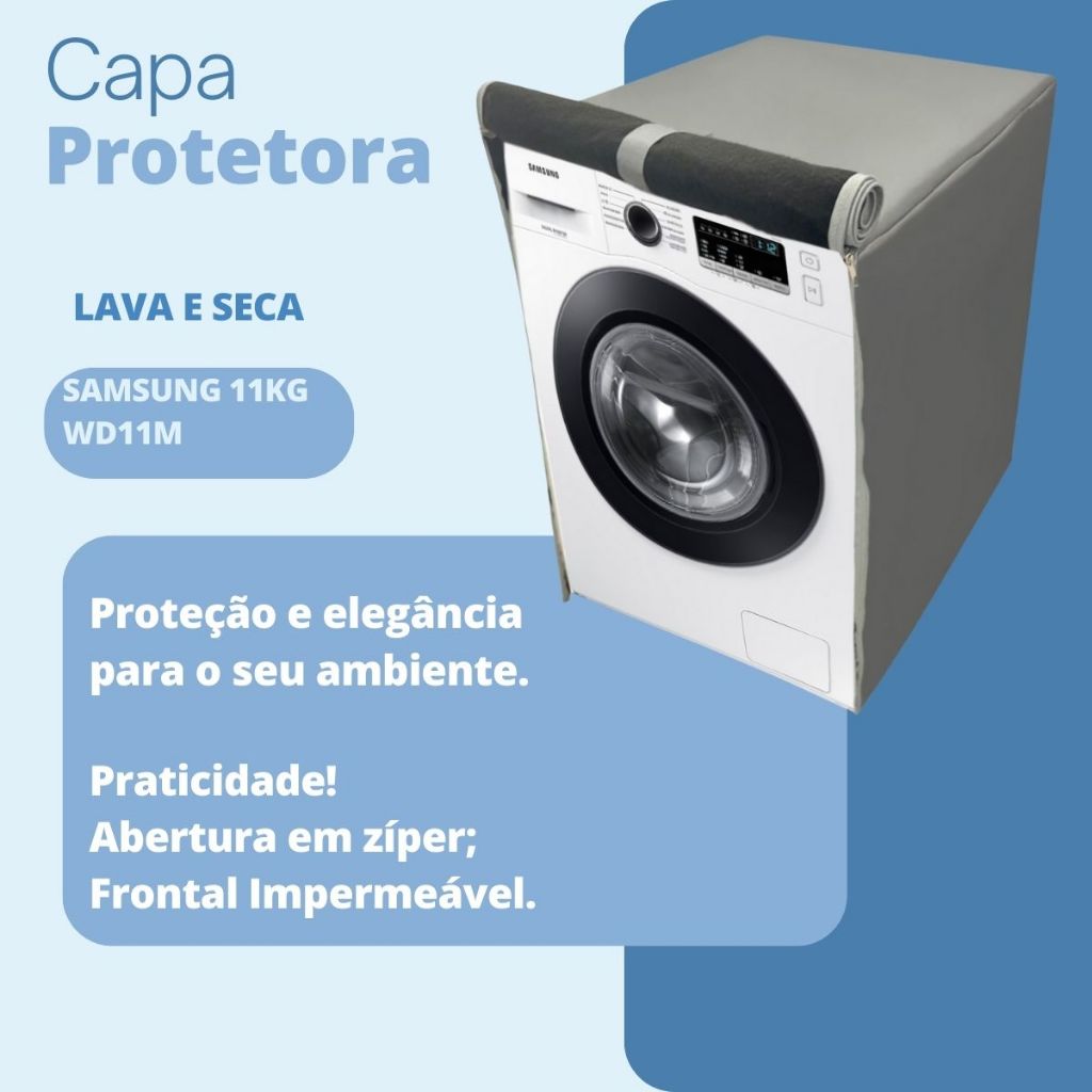 CAPA PARA LAVA E SECA SAMSUNG 11KG WD11M IMPERMEÁVEL