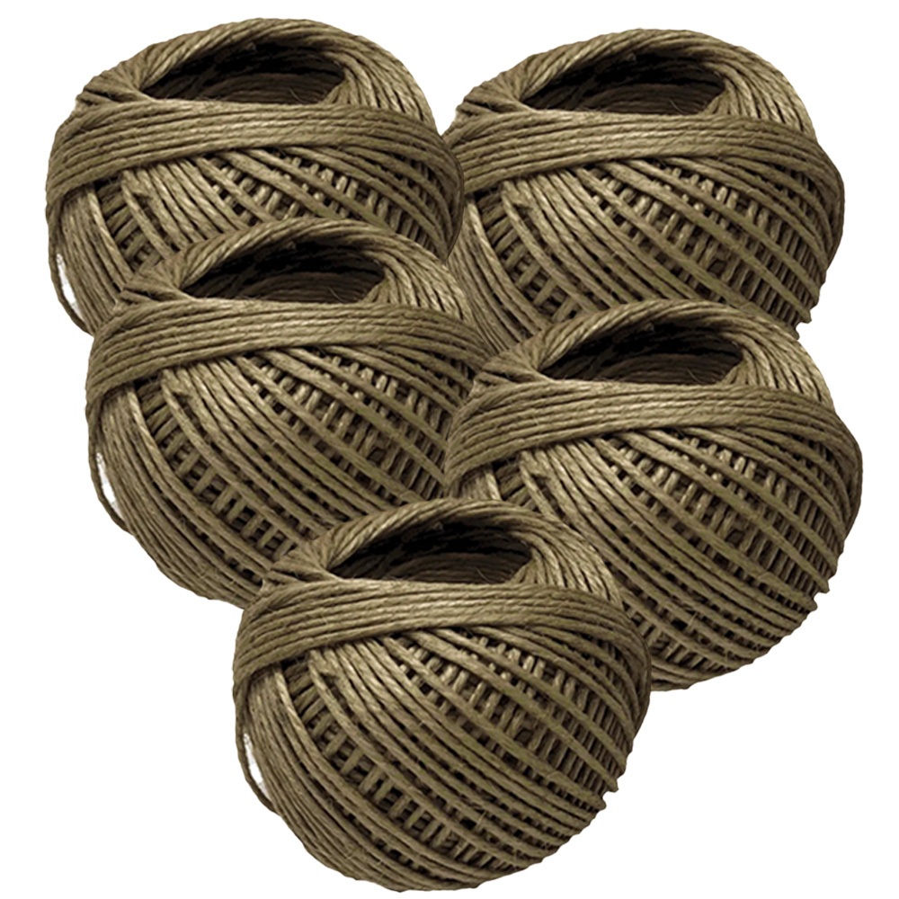 Kit 5 Rolos Fio Cordão De Rami N1 de 1,5mm X 180m Artesanato Macramê Convite Amarração Crochê Tricot