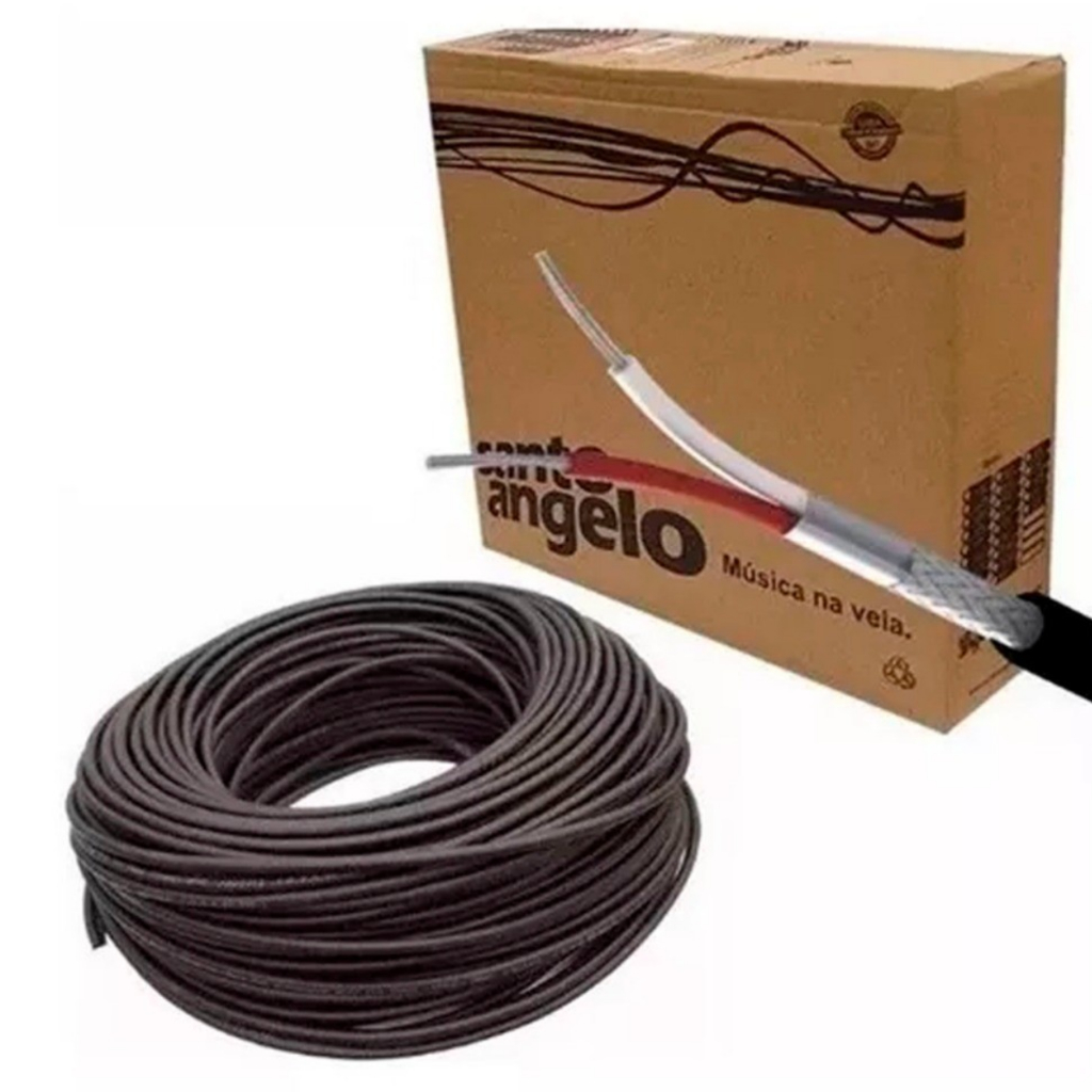Cabo Microfone Santo Angelo X30 Balanceado Rolo 100 Metros
