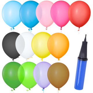 50 Bexiga 6,5 Polegadas + Bomba de Encher Lisa Balão de Festa Decoração Aniversário Comemoração em Oferta na Shopee