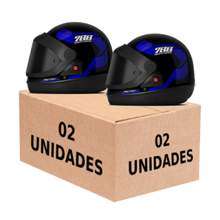 Kit 02 Capacetes Moto Automático Esportivo Pro Tork Sport Moto 788 Fechado Integral Viseira Fumê Conjunto Casal Par em Oferta na Shopee