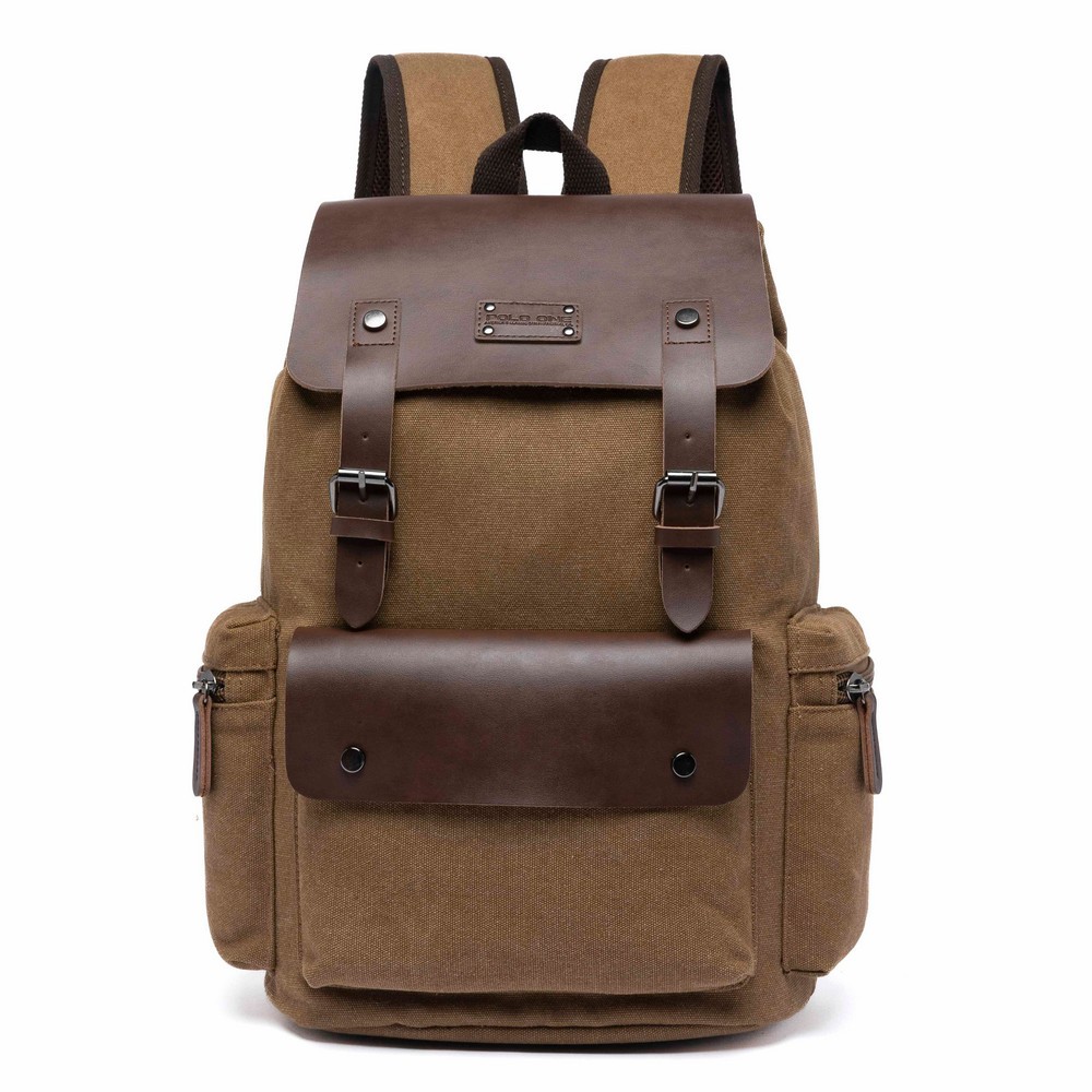 Mochila Bolsa Lona Vintage Notebook Executiva Trabalho Espaçosa