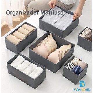 Kit 3 Organizadores de Gaveta Colmeia de Roupas TNT Ecológico Anti-Poeira Umidade Multius…