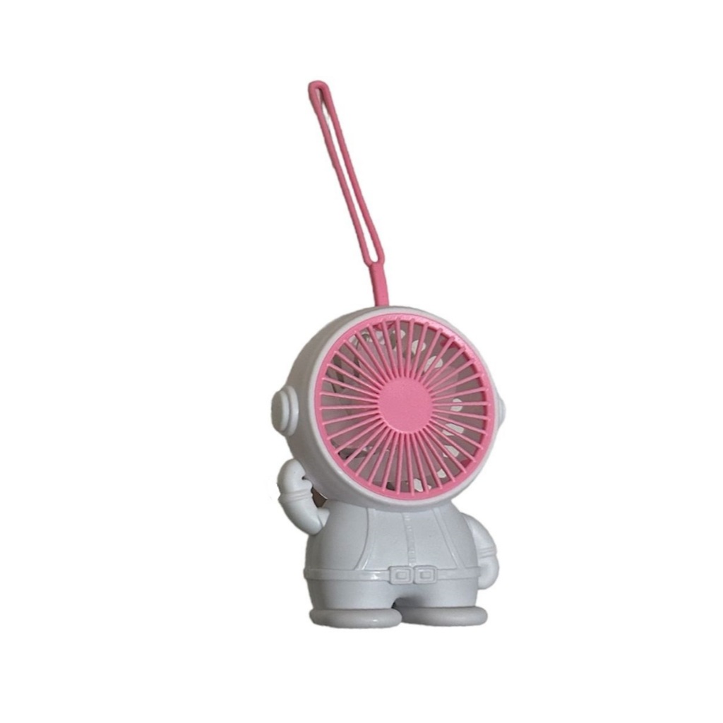 Mini Ventilador Portátil Mão E Mesa Usb Recarregável Astronauta Fofo Infantil com Alça