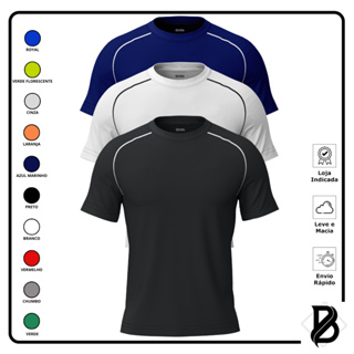 KIT ATÉ 3 Camisetas Dry Fit Masculina Academia | Fitness Lisa Confortável em Oferta na Shopee