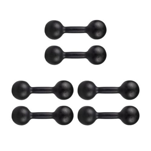 Kit 3 Halteres Par 1kg + Par 2kg + Par 3kg Pintados Treino Funcional Pesos