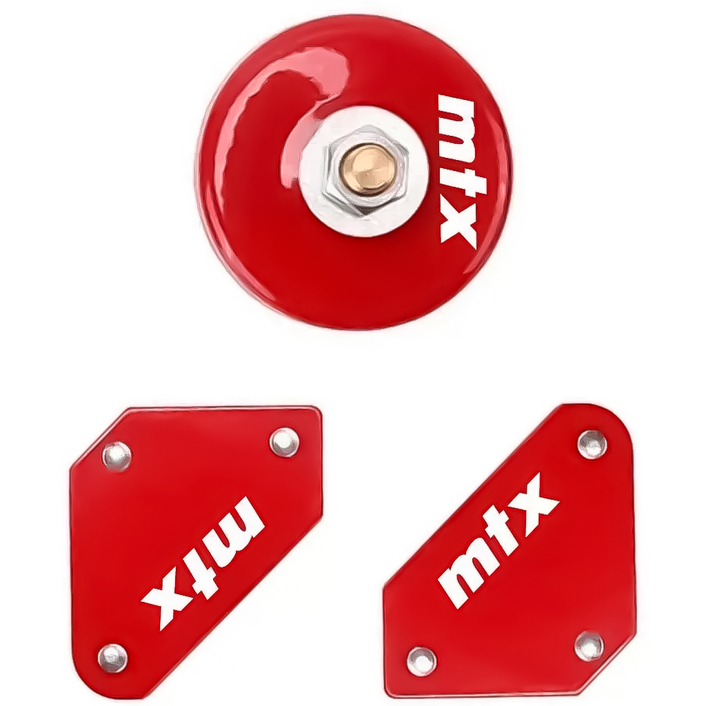 Jogo Esquadro Magnético 4kg + Terminal De Aterramento Anel Ferrite Magnetizado - MTX Profissional