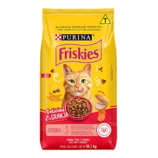 Ração Friskies Gatos Adultos Delicias da Granja 10,1 Kg em Oferta na Shopee