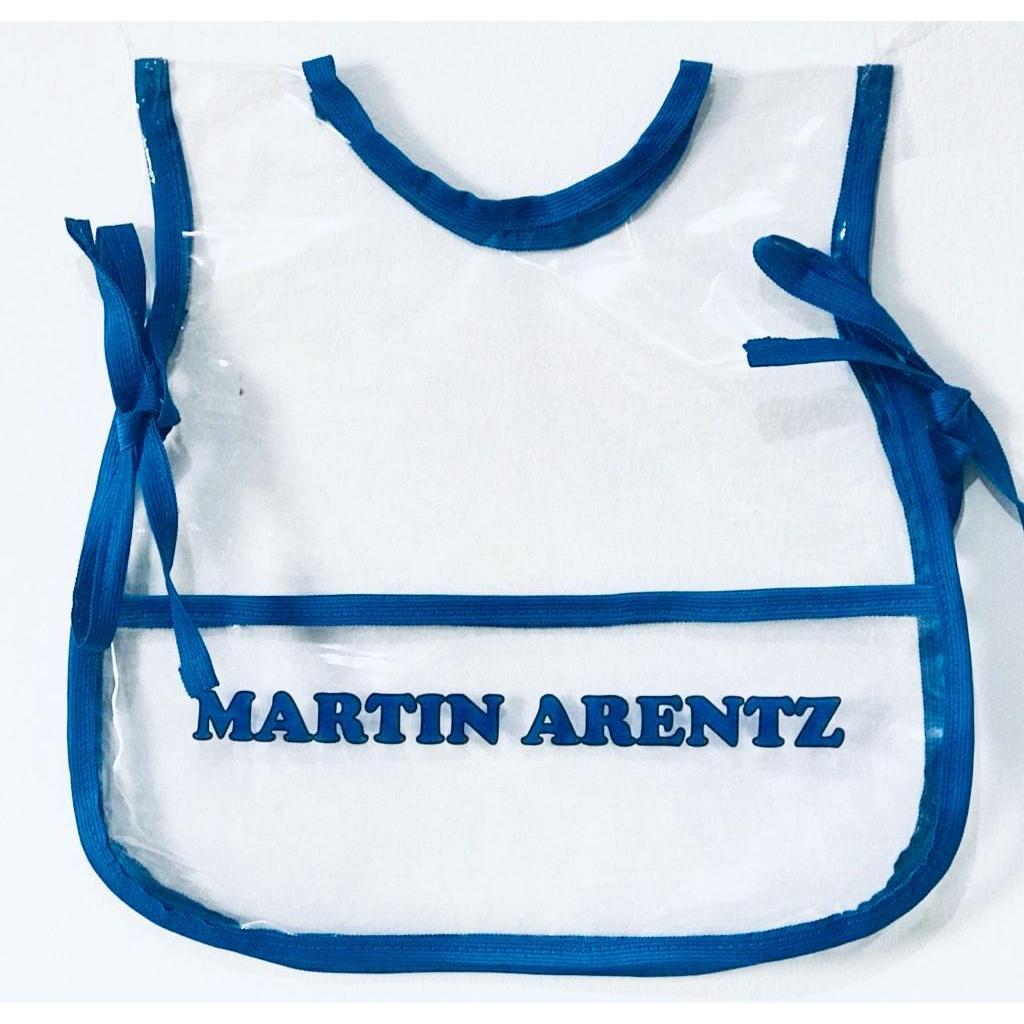 Colete Avental Plástico Escolar Infantil para Pintura arte Bolso Personalizado