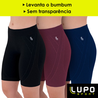 Bermuda Lupo Original Short Longo Legging Fitness Feminino Corrida Academia Ciclismo Vôlei Treino Ginástica CrossFit em Oferta na Shopee