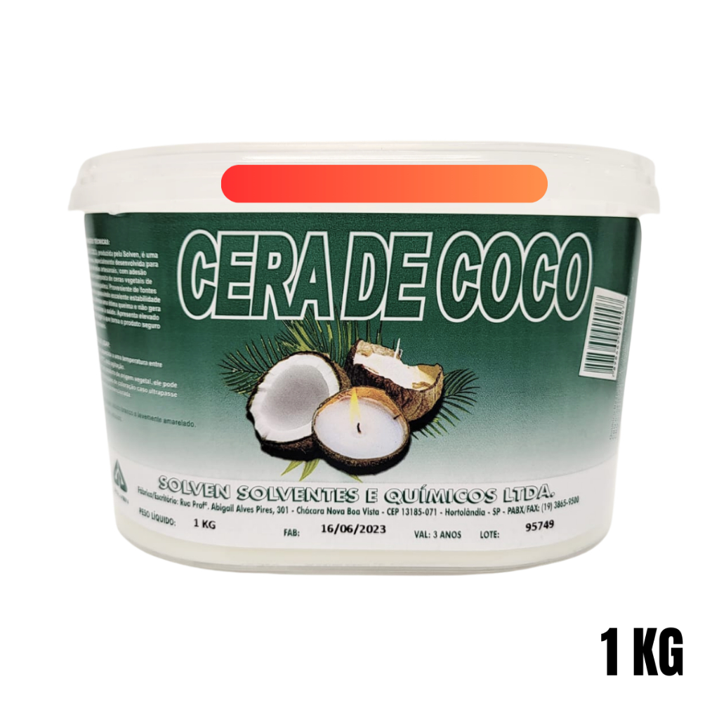 Cera de Coco para Velas 100% Vegetal 1kg Solven — imagem 2 de 2