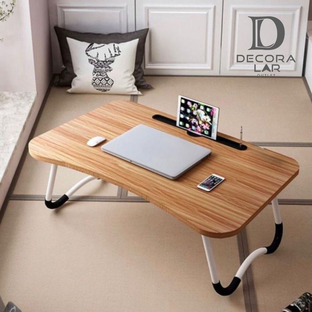 Mesa Dobrável Portátil para Notebook Home Office Apoio Cama Sofá Portátil