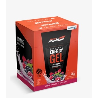 Gel de Carbo IRON MAN ENERGY CAIXA c/ 10 SACHÊS NEW MILLEN