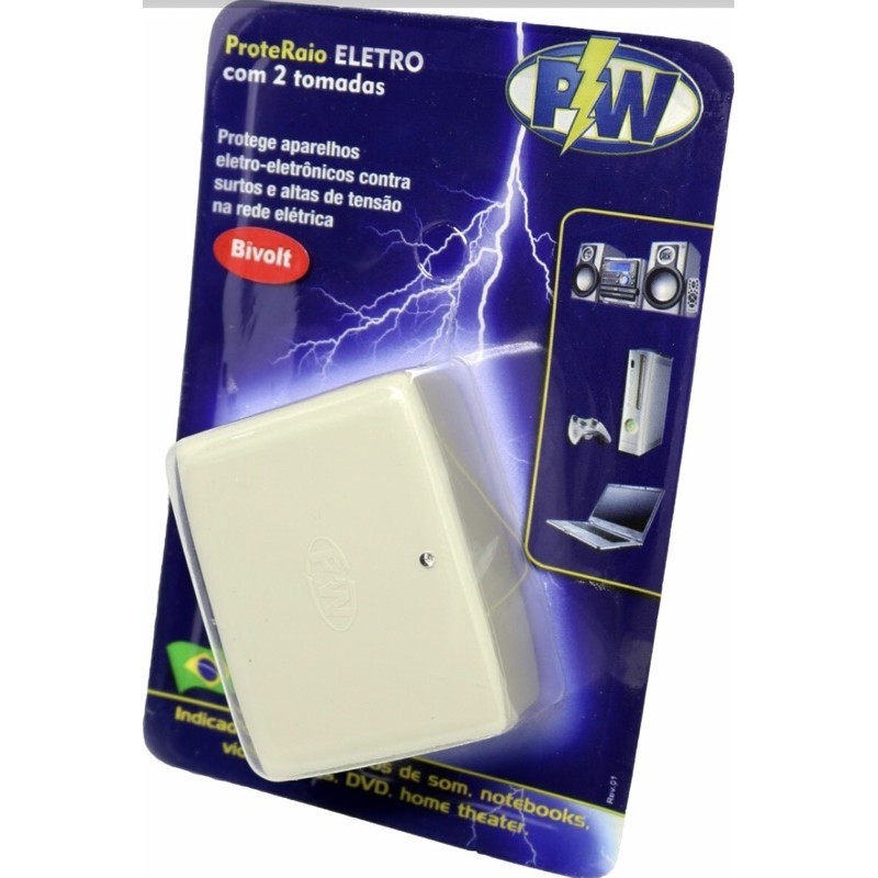 Protetor elétrico ProteRaio Eletro Bivolt 20A Pino Grosso - Microondas - Airfryer