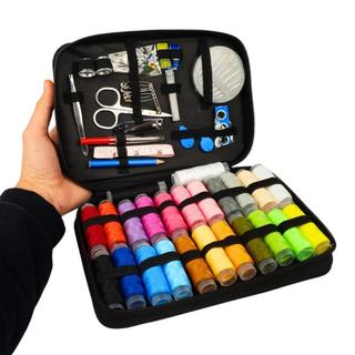 Kit de Costura Completo com Linhas Agulhas Tesoura Dedal Estojo Portátil 33 ou 90 Peças - BNVT