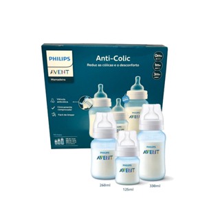 Kit 3 Mamadeiras Clássica Avent Azul 125/260/330ml em Oferta na Shopee