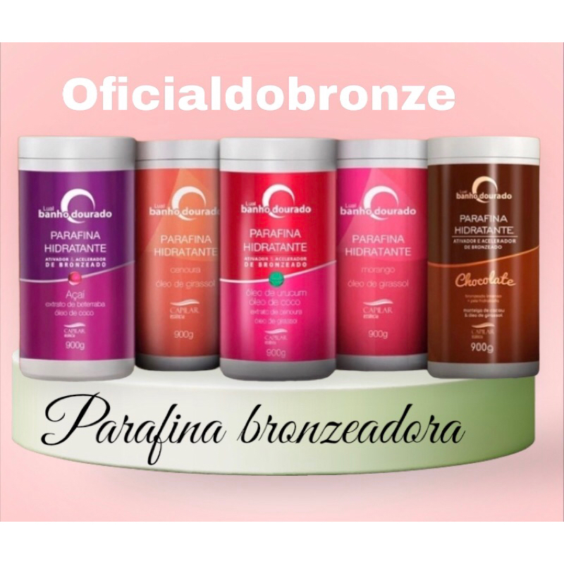 Parafina Hidratante 900g - Cenoura - Morango - Açaí - Urucum - Chocolate - Capilar Essência