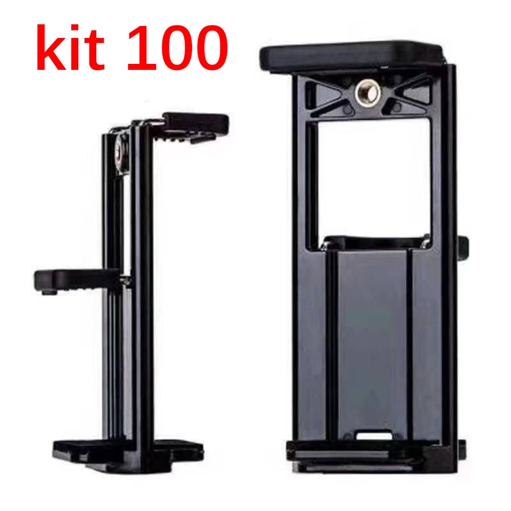 KIT 100 Suporte Tablet Celular iPad iPhone P/ Tripé 2 In 1 Rosca 1/4