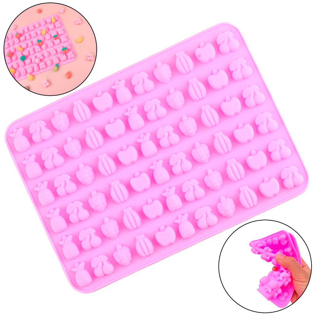 Forma Molde Frutas Confeitaria Biscuit Doce Bombom Gelo Decorar Goma Gelatina Chocolate Gominha Pasta Americana Bolo