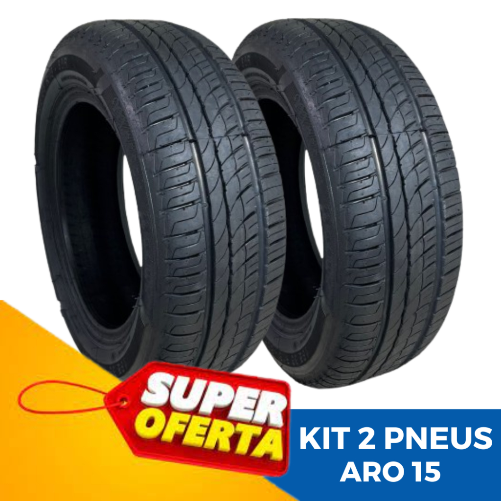 kit 2 pneus aro 15 Naional 195/60R15 - Primeira Linha - IN : 002344/2016