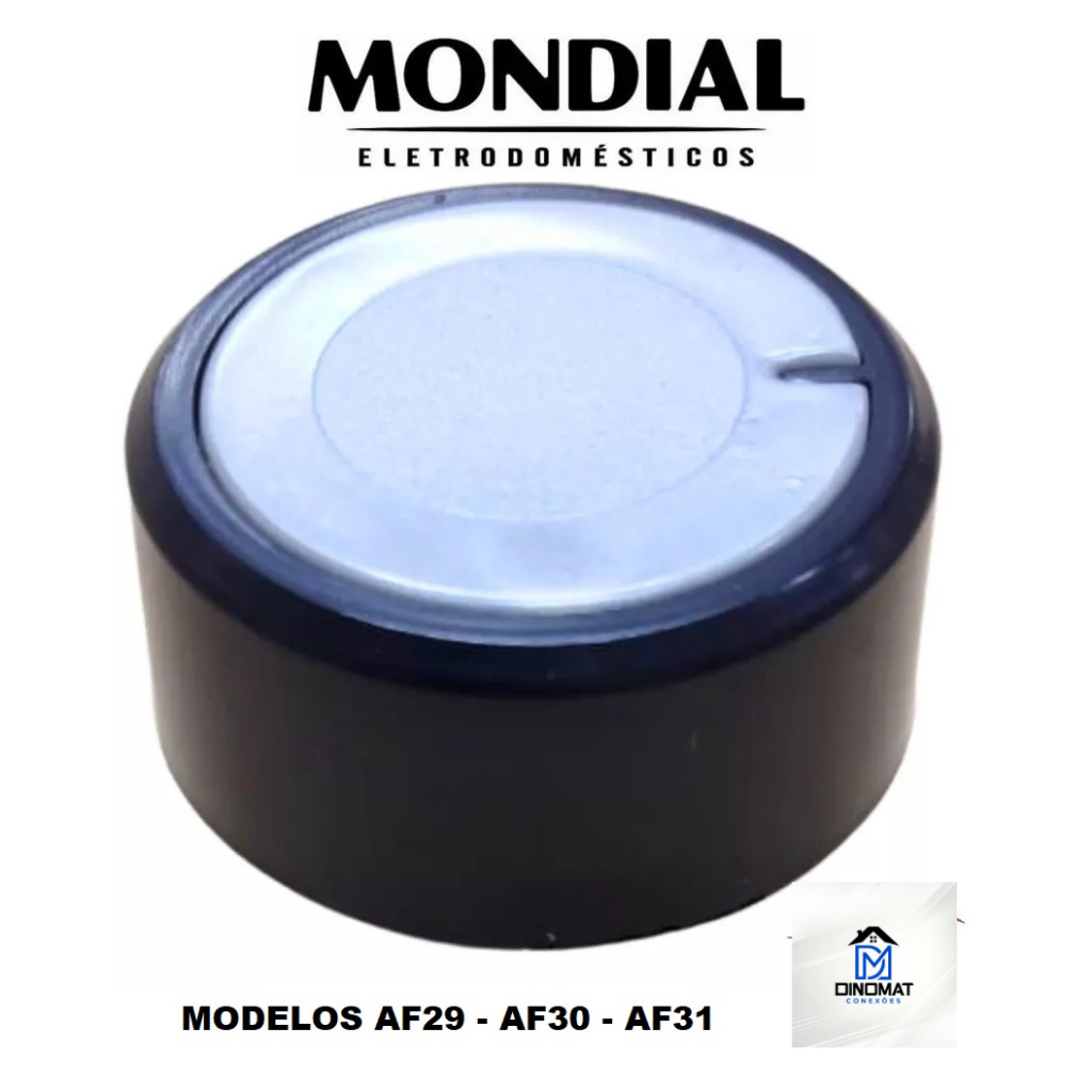 Botão para Ayr Fryer Mondial AF29 AF30 AF31 Preto e Prata - Family III e Family IV - Temperatura ou Timer