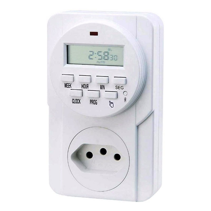 2Pcs Timer Temporizador Digital Bivolt 110/220v Programável