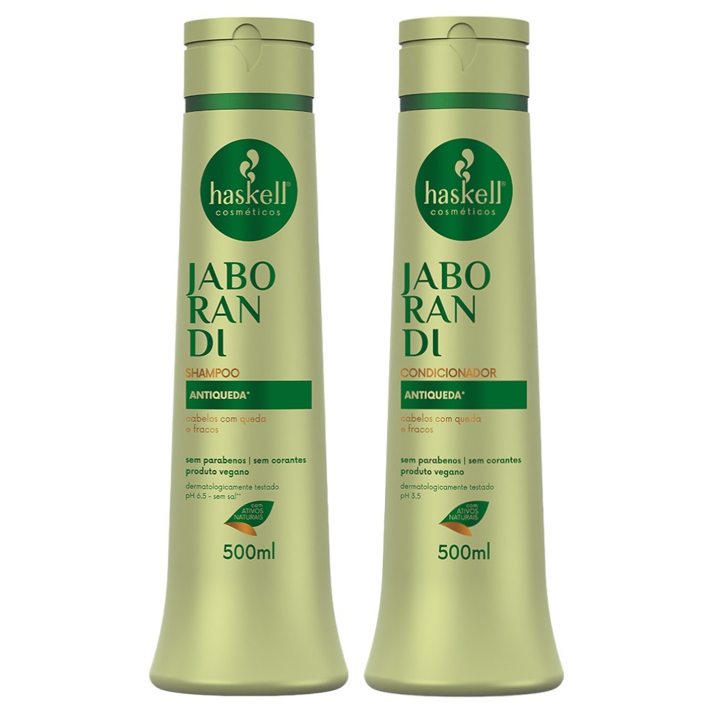 Kit Haskell JABORANDI  Shampoo 500ml Condicionador  500ml