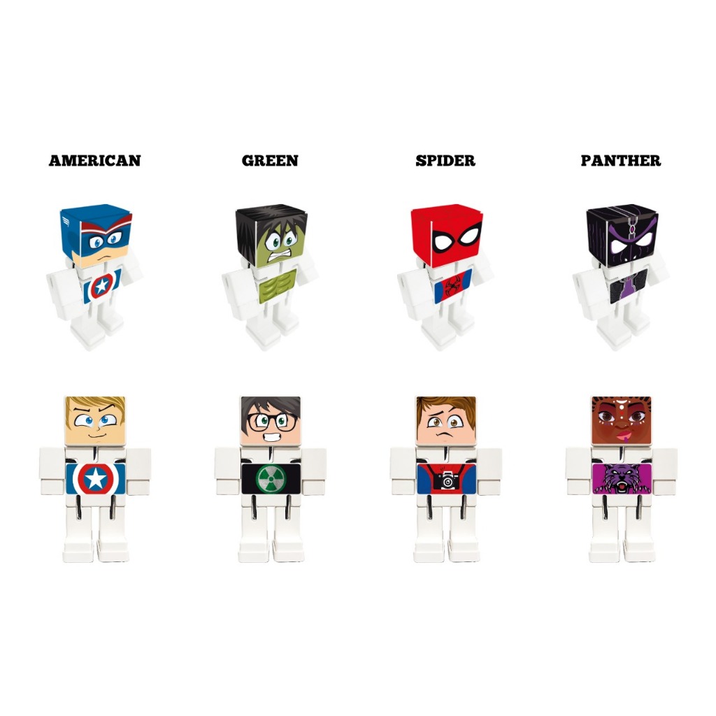 Brinquedo de Bloco com Juntas  articuladas Minecraft  Heróis Boneco de ação