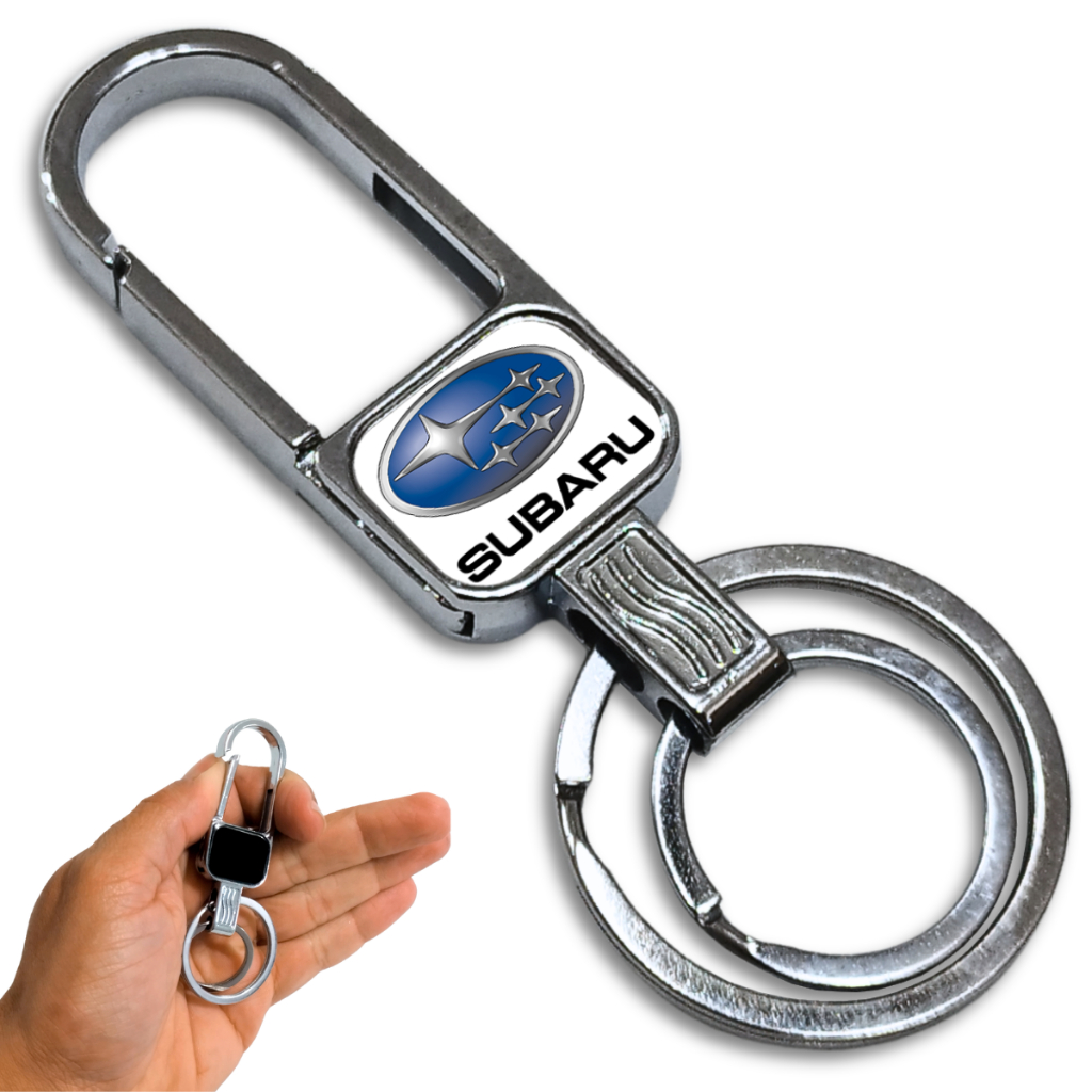 Chaveiro Subaru Metal Carro Mosquetão Argola Automotivo Tunning Cromado