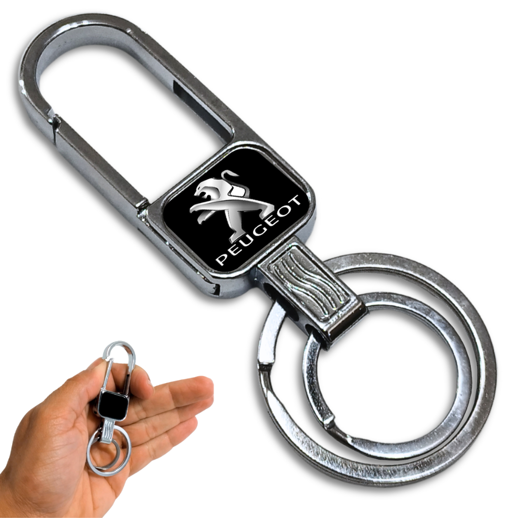 Chaveiro Peugeot Metal Carro Mosquetão Gatilho Argola Carro Automotivo em Oferta na Shopee