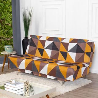 Capa de Sofá Sem Braço Estampada Várias Cores Para Sofá Cama Fundas de Futon em Oferta na Shopee