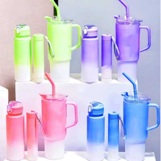 Kit 3 Garrafa Copo Para Carro 240ml+500ml+1200ml de Água Squeeze com Adesivos em Oferta na Shopee