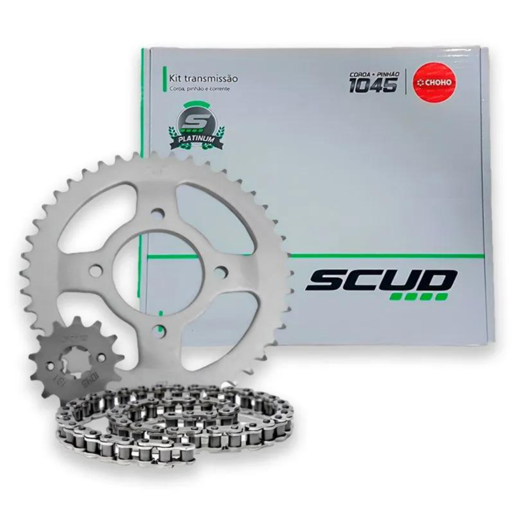 Kit Transmissão Moto Dafra Apache 150 Corrente+coroa+pinhão Scud
