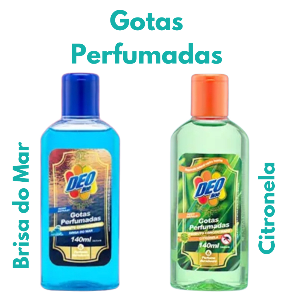 Gotas Perfumadas Aromatizante Concentrado Banheiro Ralo 140 ml Deoline Fragrâncias Brisa do Mar Citronela em Oferta na Shopee