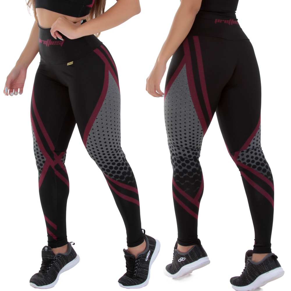 Legging Cintura Alta Mescla Sublimada 0%transparente Spider