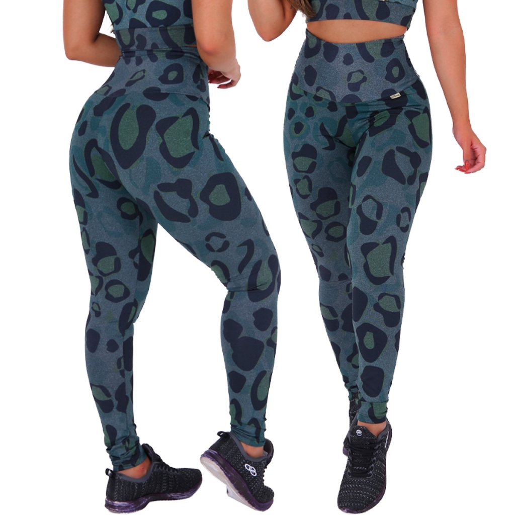 Legging Cintura Alta Mescla Sublimada 0% Transparente Degrade em Oferta na Shopee